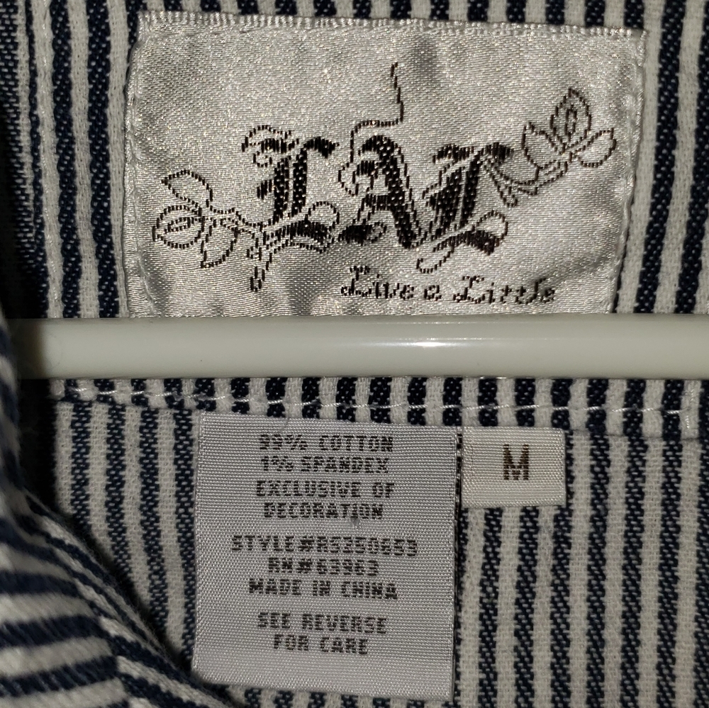 Stripped Thin Sweater/Jacket | Sz M - Picture 3 of 3